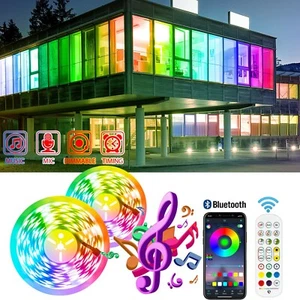 1M-30M RGB LED Streifen Stripe Smart Home APP dimmbar 5050 Lichtband Lichtleiste - Bild 1 von 14