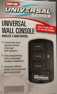 Genie Universal Wireless 3-Türer Garage Wand Schlüssel Konsole 41550R GUWWC-R 3096OB - Bild 1 von 2