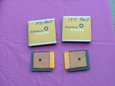 Pontiac 1971 guardabarros delantero marcador lateral luz reflejo lentes, par LH RH, ¡NUEVO! lente Foto 1 de 3