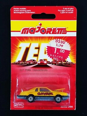 Majorette Ford Thunderbird / #217 / Rare Foreign Team Card w/ White Rear Side - Image 1 of 4