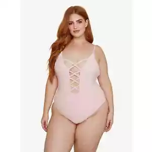 NWT Dippin' Daisy's Bliss Plus Size Swimsuit Rosewater Eyelet - Picture 1 of 8