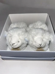 Doudou Et Compagnie Paris LAMB Baby Bootie Slippers A Soft Fur NIB - Picture 1 of 4