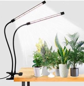 LED Grow Light 6000K Full Spectrum Clip Plant Growing Lamp with White Red LEDs - Picture 1 of 6