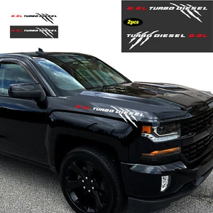 Calcomanías de capó de garra 6,6 L turbo diésel para Chevy Silverado GMC Sierra HD Duramax x2 - Imagen 1 de 6