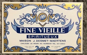 French Wine Label Vintage Fine Vieille Spiritueux 1950's Original NOS Unused - Picture 1 of 4