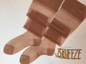 12 Paar 9x32 beige Vintage Nylonstrümpfe 15 DEN. Flachstrick verstärkte Fersenspitze - Bild 1 von 8