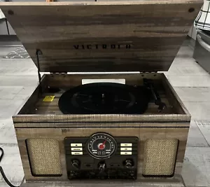 Victrola Quincy 6-1 Nostalgic Bluetooth Record Player - READ DESCRIPTION - Picture 1 of 10