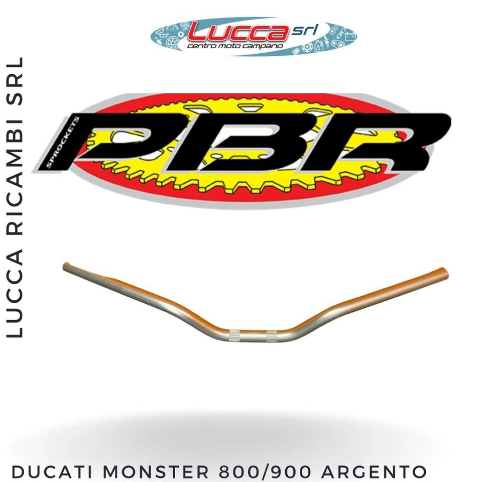 551202220 Manubrio PBR Ergal Art.1202 Argento Monster 800 900 Foro Terminale 14 - Immagine 1 di 1