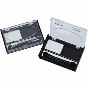 Saffron Black & White Eyeshadow Duo Set Kit Smokey Eye Goth Emo Halloween Makeup - Picture 1 of 6