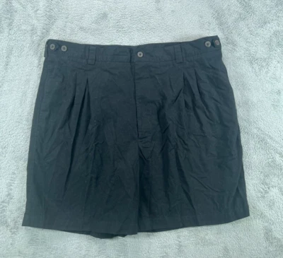 Bert Pulitzer Hombres 40 Pantalones Cortos Negro Chino Plisado Frontal 7" Entrepierna Sarga Algodón Foto 1 de 4