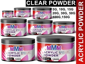 Acrylic clear Powder Professional Nail Art Natural Nail Enhancement BEST QUALITY - Picture 1 of 9