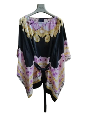 Женская блуза класса Roberto Cavalli с многоцветным принтом размер I48 US14 * - Изображение 1 из 4