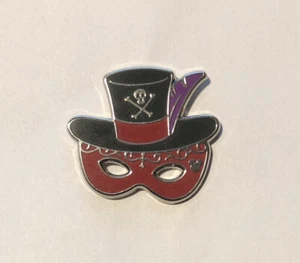 Disney Villain Dr. Facilier Carnevale Masquerade Mask Pin Hidden Mickey - Foto 1 di 2