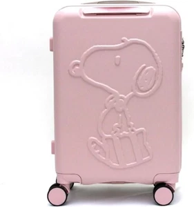 Peanuts SNOOPY Suitcase Carry Bag PINK 32L H55cm Travel Japan HAP2285 - Picture 1 of 12