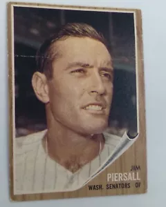 1962 Topps Baseball #90 Jim Piersall POOR Washington Senators - Bild 1 von 2