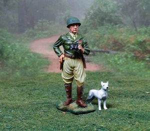 COLLECTORS SHOWCASE AMERICAN NORMANDY CS00887 U..S GEN. GEORGE PATTON & WILLIE - Picture 1 of 1