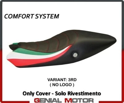 Funda sillín asiento Tricolat Total Negro Com Rojo (RD) T.I.DUCATI MONSTER 796 08>14 Foto 1 de 2