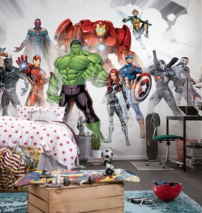 Papel Tapiz De Superhéroes Avengers MARVEL Hulk Capitán América Iron Man Grueso - Imagen 1 de 6