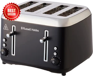 Addison 4 Slice Toaster, RHT514BLK, Dual Browning Controls, Defrost & Reheat - Picture 1 of 11