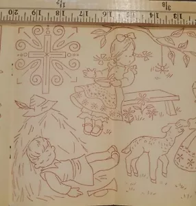 Vintage Nursery Rhymes Characters Transfer Patterns MCM Workbasket Iron On - Picture 1 of 8