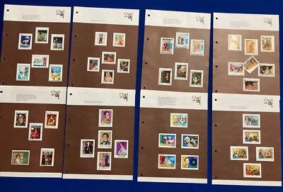 Stamp CHAD Collection 8 pages Complete Sets Franked  Philatelic 1970s Arts - Image 1 of 4