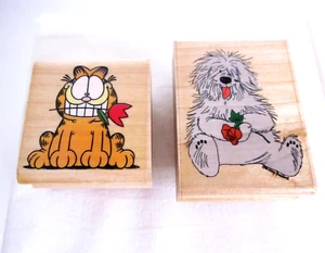 Rubber Stampede Craft Stamps Garfield 1978 & Kirby Harrington Suzy's Zoo 1992 - Picture 1 of 4