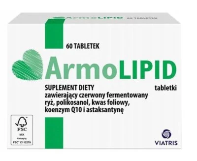 VIATRIS ArmoLIPID 60 Tab Cholesterinspiegel Cholesterol Herz Saubere Venen Folsäure
