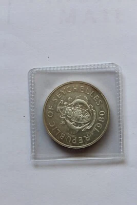 Moneda de 50 rupias Seychelles 1980 a prueba de plata Foto 1 de 2