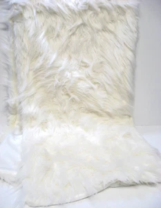 Tahari Home Kunstfell Kunst-Flokati Tischläufer 16" x 72" Elfenbein - NEU - Bild 1 von 1