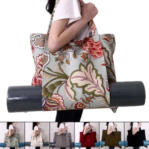 Bolsa de almacenamiento de esterilla de yoga de gran capacidad duradera de lona moda ocio bolso de hombro - Imagen 1 de 20
