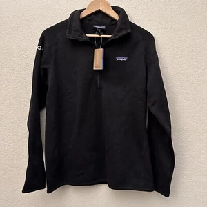 Patagonia Womens Sweater Black Small 1/4 Zip Pullover Better Sweater Slim - Picture 1 of 4