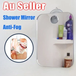Fog Free Shower Mirror Anti-Fog Fogless Shaving Mirror Bathroom Washroom 17X13cm - Picture 1 of 11