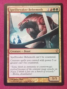 Magic The Gathering COMMANDER 2013 C13 SPELLBREAKER BEHEMOTH green/red card MTG - Imagen 1 de 2