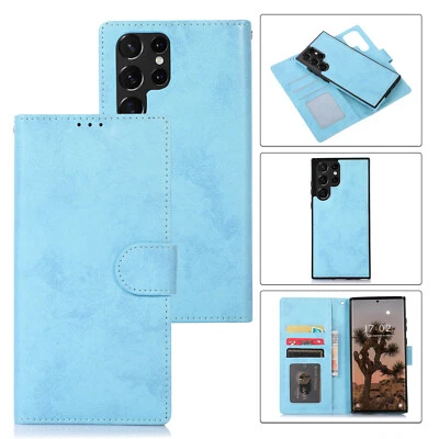For Samsung Galaxy S23  Removable Magnetic  PU Leather ID Card Purse Wallet Case - Image 1 of 4