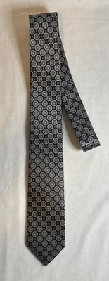 Corbata Bergamo New York para hombre patrón hexágono geométrico 100 % poliéster Foto 1 de 3