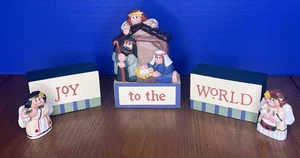 Midwest Cannon Falls Eddie Walker Krippe Weihnachten Wendeblöcke Engel A4 - Bild 1 von 18