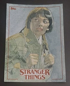 Tarjeta artística de boceto 2018 Topps Stranger Things Will Byers por cubierta de Roy 1/1 - Imagen 1 de 2