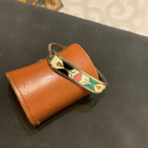 VTG HECHO EN MEXICO 925 Sterling and Enamel Bracelet - Picture 1 of 7