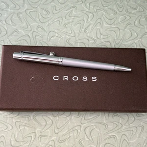 Cross Chrome/Chrome DE Satin KUGELSCHREIBER, NEUWERTIG OVP blaue Tinte - Bild 1 von 5