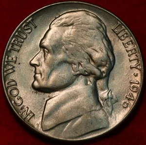 Uncirculated 1946-D Denver Mint Jefferson Nickel Not Silver - Picture 1 of 2