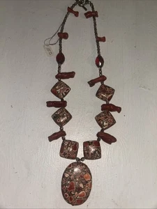 Women's Vintage Style Multicolored Stone Fashion Jewelry Necklace - Picture 1 of 5