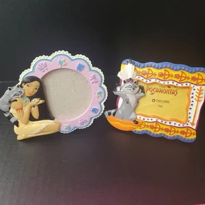 Marcos de fotos vintage de mapache Pocahontas y Meeko Disney años 90, pequeño lote de 2 - Imagen 1 de 10