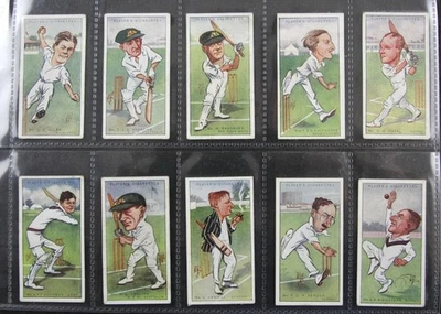1926 JOHN PLAYER CRICKETERS CARICATURES by RIP CIGARETTE CARDS COMPLETE SET 50 - Image 1 of 4