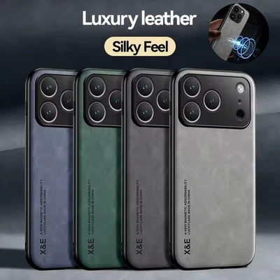 Leather Soft Case For iPhone 17 Air 16 e 15 14 13 12 11 Pro X XR XS Max 7 8 Plus - Image 1 of 4