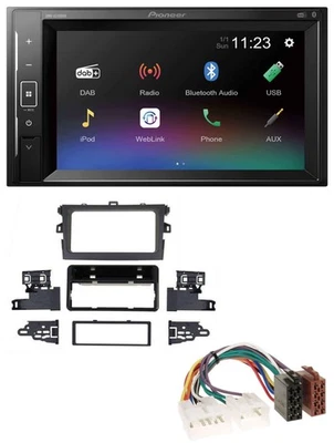 Pioneer DAB MP3 2DIN Bluetooth USB Autoradio für Toyota Corolla 2009-2013 silber - Bild 1 von 4