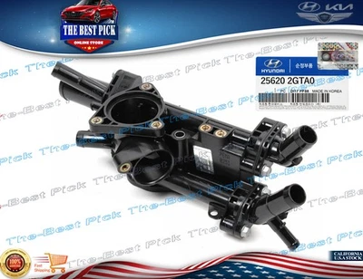 ⭐GENUINO⭐ Carcasa Termostato 15-20 Hyundai Santa Fe Sonata 2.0L Turbo 256202GTA0 Foto 1 de 4