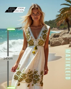 Boho Maxi Sommerkleid | 100% Viskose | Einheitsgröße Gr. 38 bis 44 | ELEXUA - Bild 1 von 4