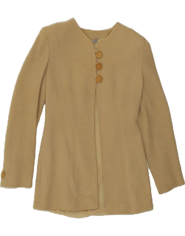 MAX MARA Womens Pianoforte 3 Button Blazer Jacket UK 10 Small Beige AR03 - Image 1 of 4