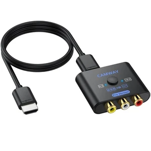 Upgraded RCA to HDMI Converter with HDMI Cable - Higher Quality Images 16:9/4... - Picture 1 of 9