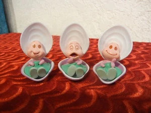 SELTENE DISNEY ALICE im Wunderland Baby Austern Ornament Figur 3er Set WEIHNACHTEN - Bild 1 von 4